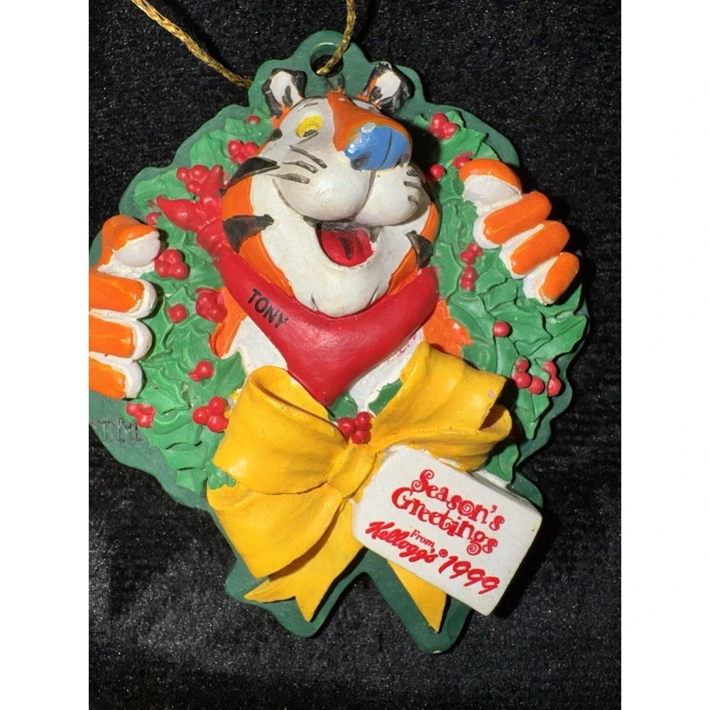 Kellogg's Tony the Tiger Christmas Ornament 1999 Holiday Cereal Mascot Decor